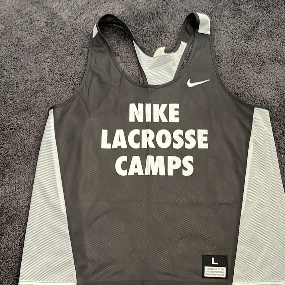 Nike Lacrosse Camps Black and White Tank Top-reversible